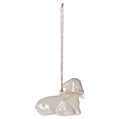 Metal Ornament Lam - Off White