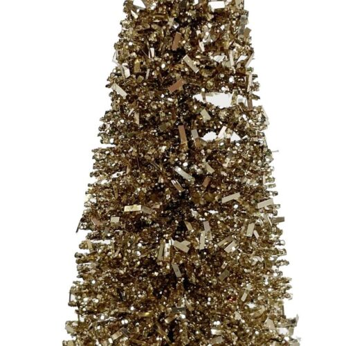 Ornament - Guld Glimmer Træ 10cm