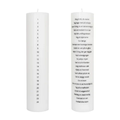 Kalenderlys - 24 øjeblikke af selvforkælelse | Hvid