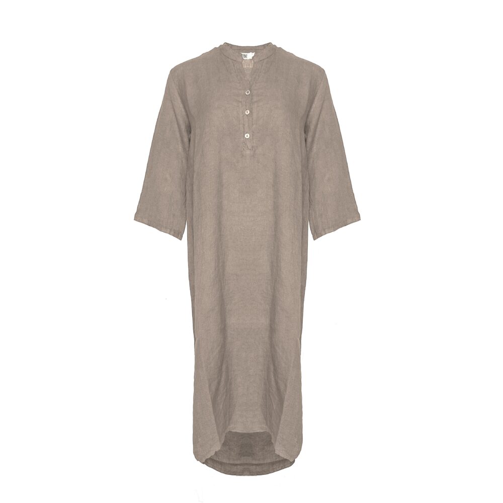 Long dress linen nougat