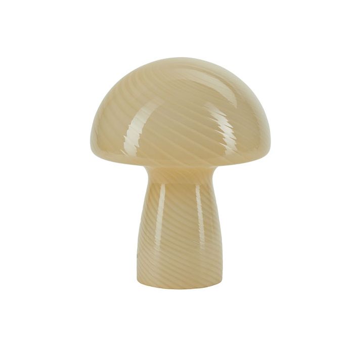 Mushroom lampe, beige/gul