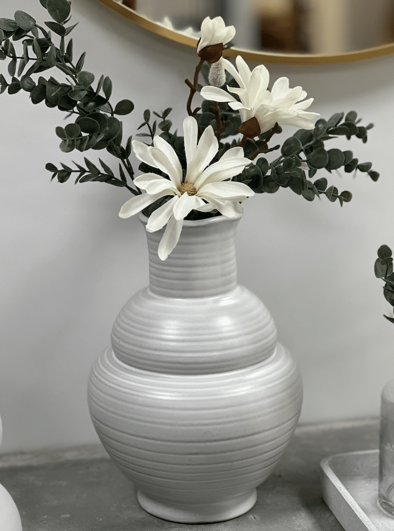 Hvid Juno Vase, Stor