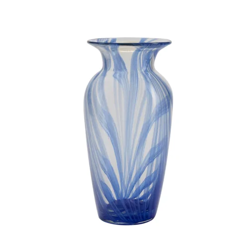 Vase swirled -blå