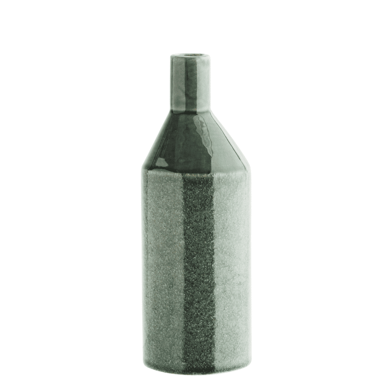 stoneware vase - stone green