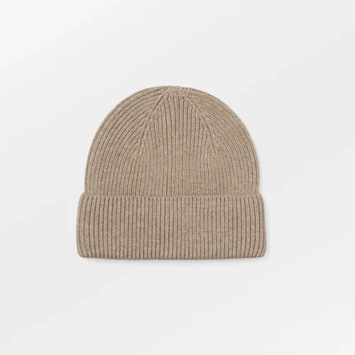 Woona Beanie, Dark Beige Melange