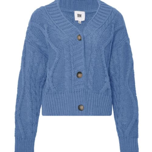 Carla Cardigan, Denim Blue