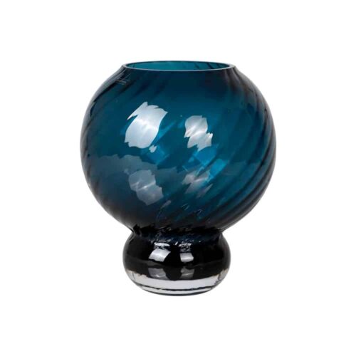 small meadow swirl vase - blue