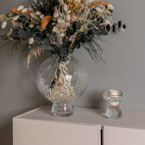 medium meadow swirl vase - clear