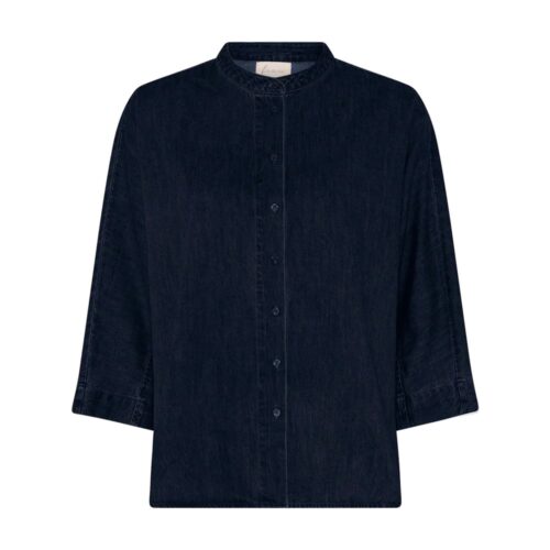 Seoul Short Denim Shirt - Dark Blue Denim